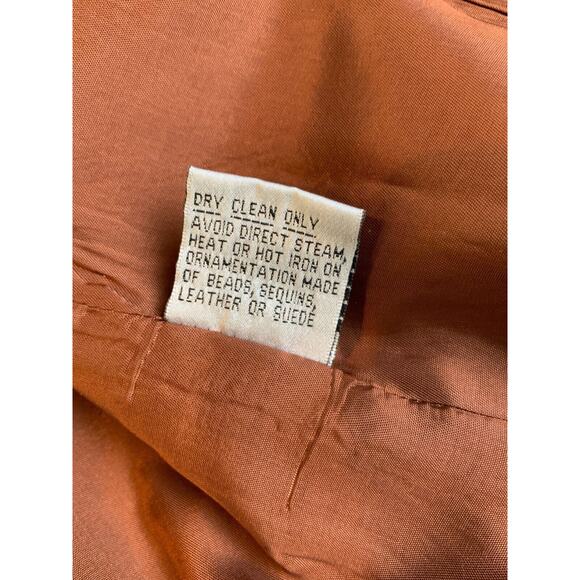 JOHN MEYER BROWN LONG LINE PANT SUIT BEADED EMBROIDERED SIZE 10 - Picture 7 of 16